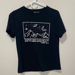 SHEIN Black tee shirt size small